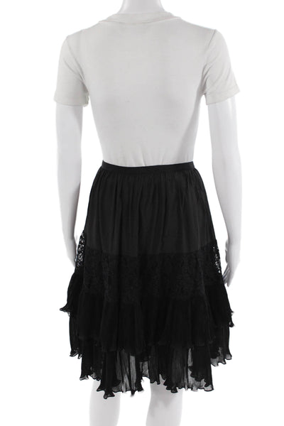 French Connection Womens Clandre Lace Mix Skirt Black Size 12