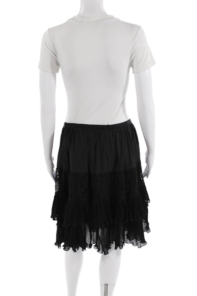 French Connection Womens Clandre Lace Mix Skirt Black Size 10