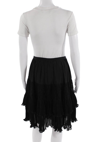French Connection Womens Clandre Lace Mix Skirt Black Size 4