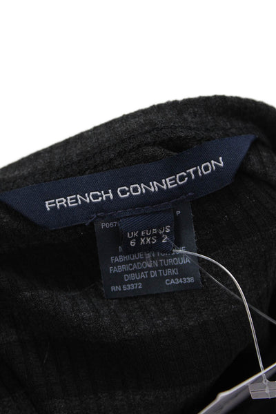 French Connection Womens Knit Dress Gray Size 2