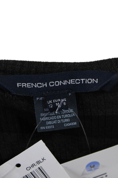 French Connection Womens Knit Dress Gray Size 8