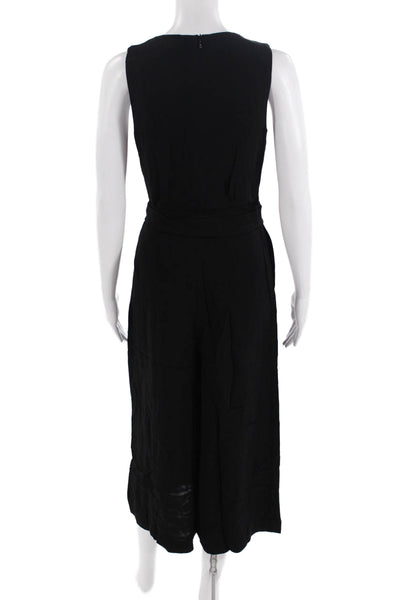 French Connection Womens V-Neck Jumpsuit Black Size 2