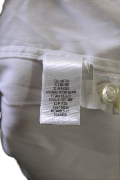 Bonobos Mens Cotton Collared Long Sleeve Classic Button Up Shirt White Size 16.5