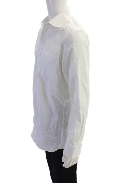 Bonobos Mens Cotton Collared Long Sleeve Classic Button Up Shirt White Size 16