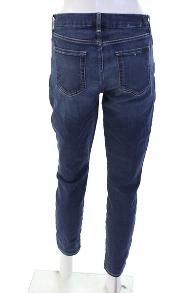 7 For All Mankind Womens Medium Wash High Waisted Skinny Jeans Blue Size 29