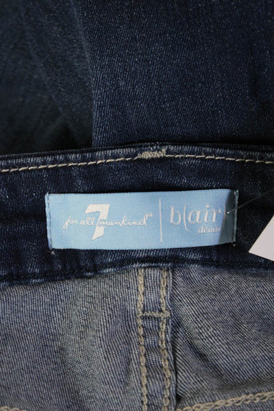 7 For All Mankind Womens Medium Wash High Waisted Skinny Jeans Blue Size 29