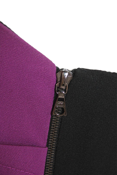Lida Baday Women's Sleeveless Colorblock Mesh Midi Dress Purple Size 10