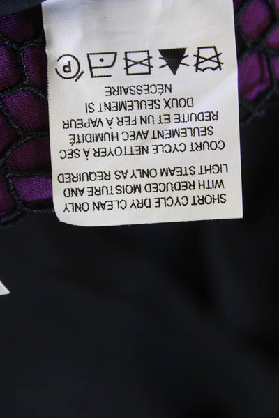 Lida Baday Women's Sleeveless Colorblock Mesh Midi Dress Purple Size 10