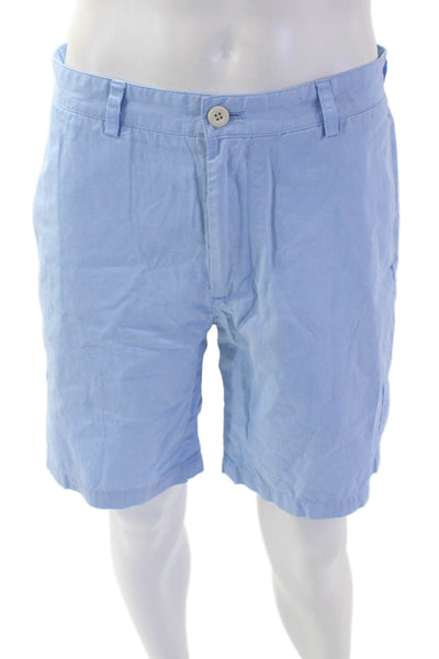 Vineyard Vines Men's Button Closure Flat Front Chino Shorts Blue Size 32