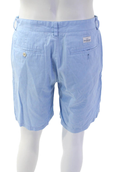 Vineyard Vines Men's Button Closure Flat Front Chino Shorts Blue Size 32