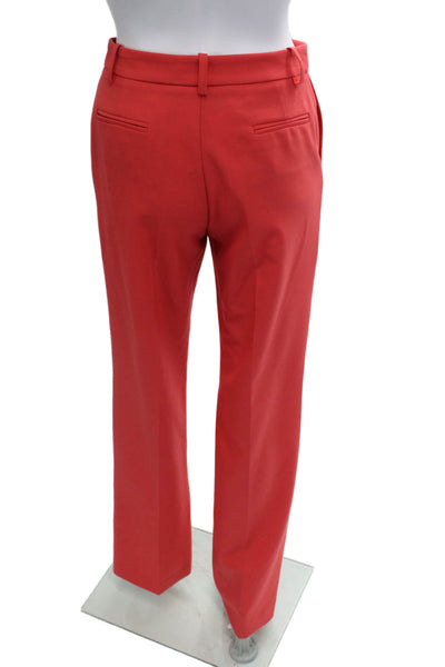 Tara Jarmon Womens Poupee Coquellcot Tailored Zip Fly Trousers Red Size 2