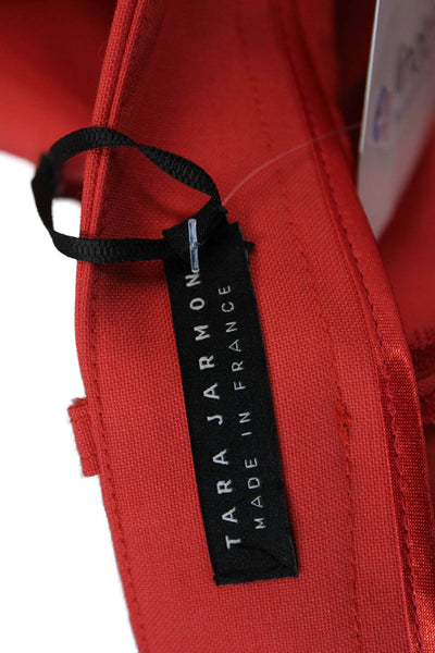 Tara Jarmon Womens Poupee Coquellcot Tailored Zip Fly Trousers Red Size 2