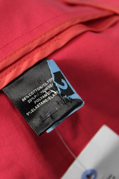Lafayette 148 New York Womens Single Button Closure Jacket Coral Pink Size 10
