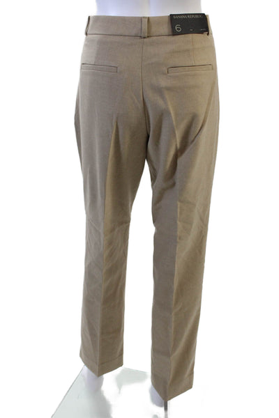 Banana Republic Womens Cotton Pocketed Straight Legged Pants Beige Size 6