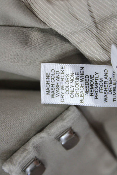 Banana Republic Womens Cotton Pocketed Flat Front Dress Pants Beige Size 4