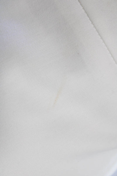 J Crew Womens Cotton Basic Knee Length Pencil Skirt Solid White Size 4