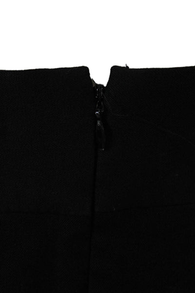 Banana Republic Womens Cotton Back Pocket Knee Length Pencil Skirt Black Size 4