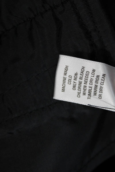Banana Republic Womens Cotton Back Pocket Knee Length Pencil Skirt Black Size 4