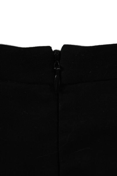 J Crew Womens Cotton Zippered Knee Length Pencil Skirt Black Size 6