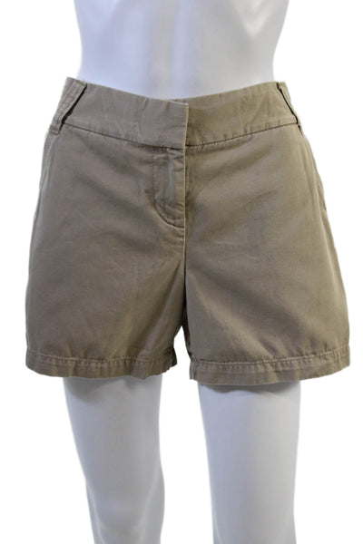 J Crew Womens Cotton Four Pocketed Casual Shorts Solid Beige Size 6