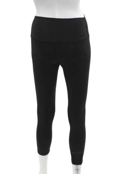/glim(p)s/ Womens Pull On High Waisted Leggings Sports Bra Set Black Size XS