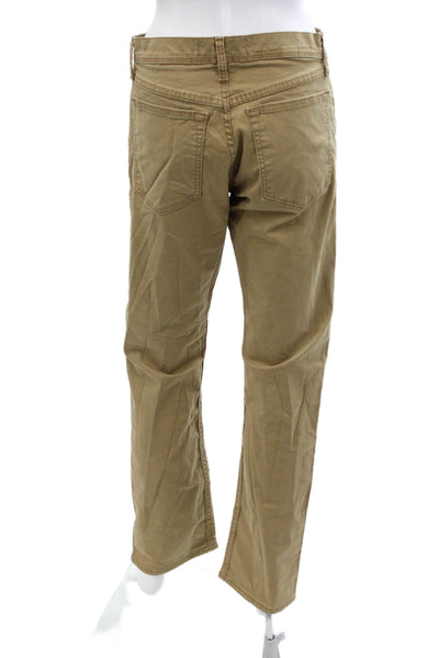 Wrangler Mens Chino Khakis Beige Button Mid Rise Size 29