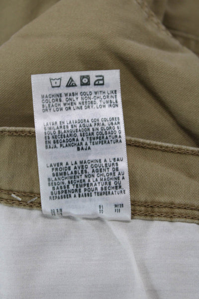 Wrangler Mens Chino Khakis Beige Button Mid Rise Size 29