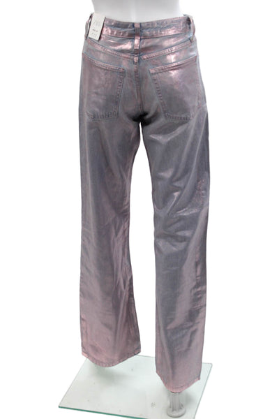 Zara Women Purple Straight Jeans Mid Rise Size 34