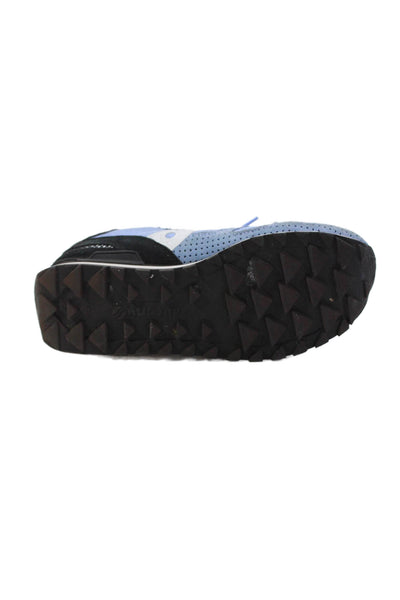 Saucony Womens Suede Panel Detail Lace Up Athletic Shoes Blue Size 9.5