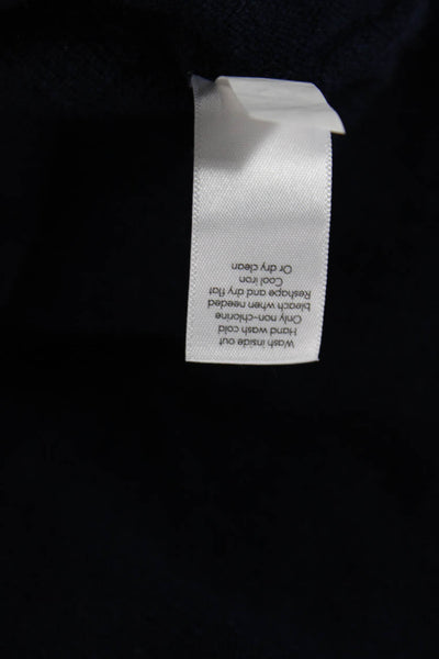 Athleta Womens Wool Cashmere Colorblock Long Sleeve Sweater Blue Size S