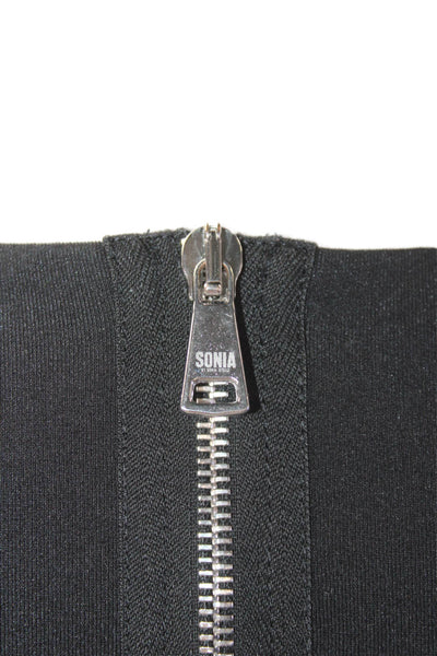 Sonia Sonia Rykiel Womens Plaid Dress Black Navy Blue Cotton Size EUR 34