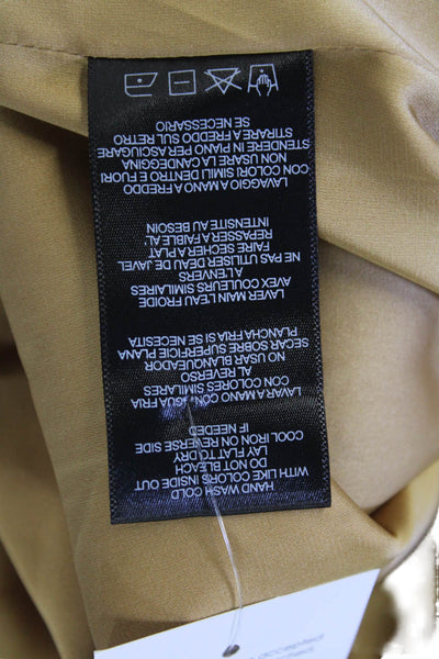Isaac Mizrahi Womens Sleeveless Belted Sheath Dress Camel Beige Size Large