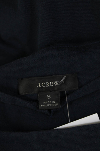 J Crew Womens Cotton Boat Neck Sleeveless Tank Top Navy Size Small