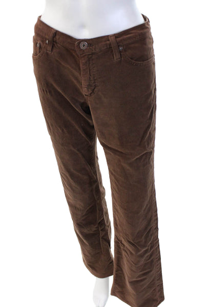 AG Women's Button Closure Five Pocket Flare Leg Pants Brown Size 29