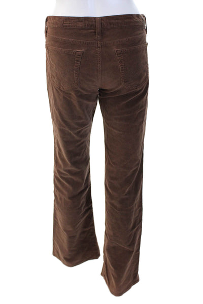 AG Women's Button Closure Five Pocket Flare Leg Pants Brown Size 29