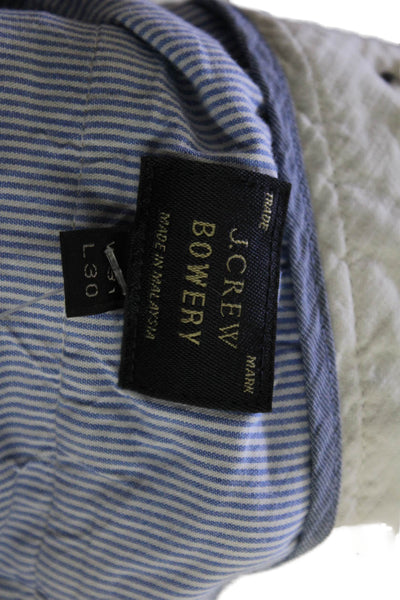 J Crew Mens Cotton Button Zip Straight Leg Pants Khaki Size L