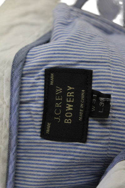 J Crew Mens Cotton Zip Button Straight Leg Pants Khaki Size EUR 31