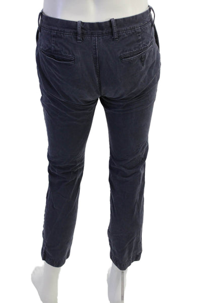 J Crew Mens Cotton Zip Button Straight Leg Casual Pants Blue Size EUR 31