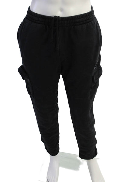 Champion Mens Cotton Elastic Waistband Casual Pants Black Size L