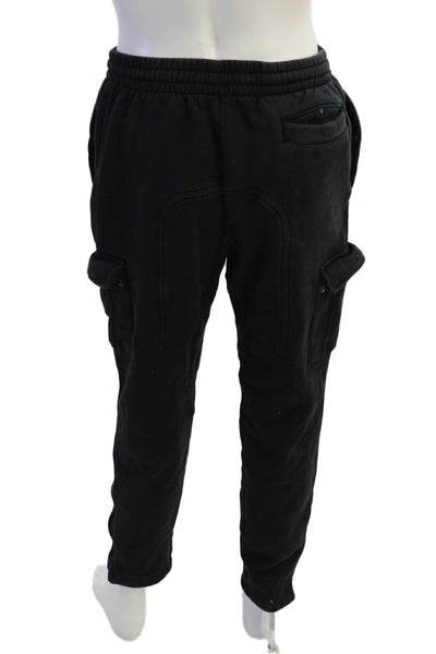 Champion Mens Cotton Elastic Waistband Casual Pants Black Size L