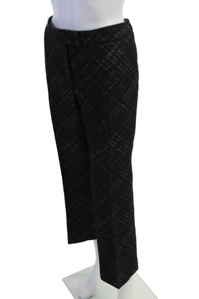 Akris Punto Womens Wool Textured One Button Blazer Pants Suit Set Black Size 12