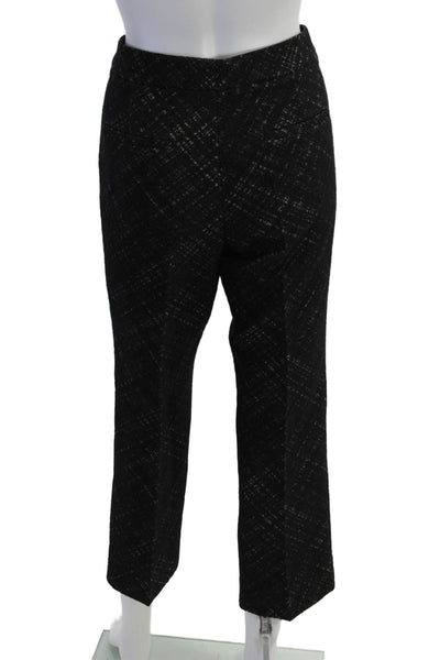 Akris Punto Womens Wool Textured One Button Blazer Pants Suit Set Black Size 12