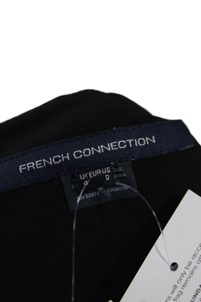 French Connection Womens V-Neck Jumpsuit Black Size 0