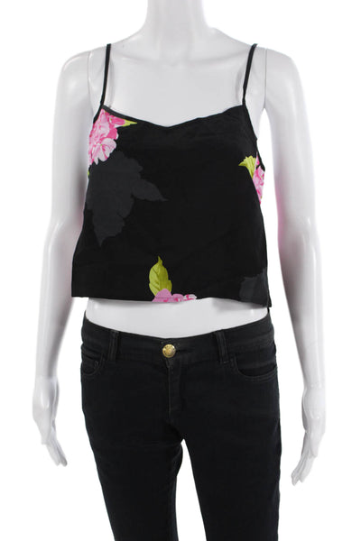 French Connection Women's Scoop Neck Spaghetti Straps Floral Tank Top Size 6