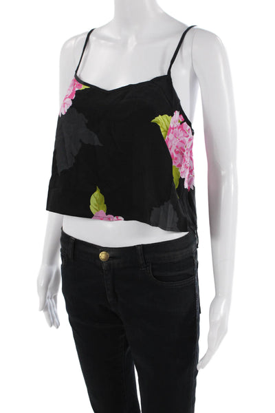 French Connection Women's Scoop Neck Spaghetti Straps Floral Tank Top Size 6