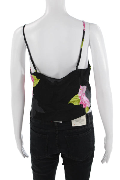 French Connection Women's Scoop Neck Spaghetti Straps Floral Tank Top Size 6