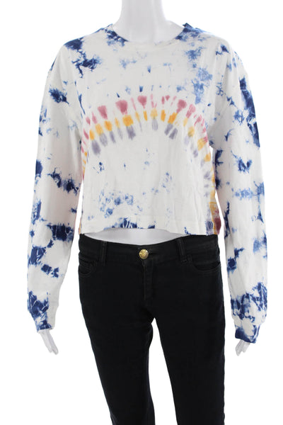 French Connection Women's Long Sleeves Tie Dye Boxy T-Shirt Size M