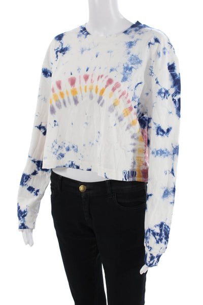 French Connection Women's Long Sleeves Tie Dye Boxy T-Shirt Size M