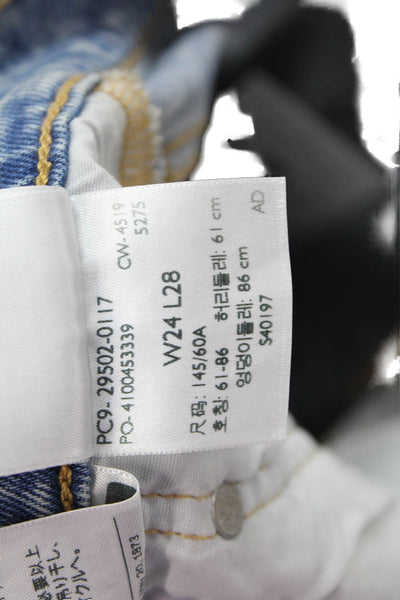 Levis Womens Cotton Medium Wash Mid-Rise Skinny Jeans Blue Size 24