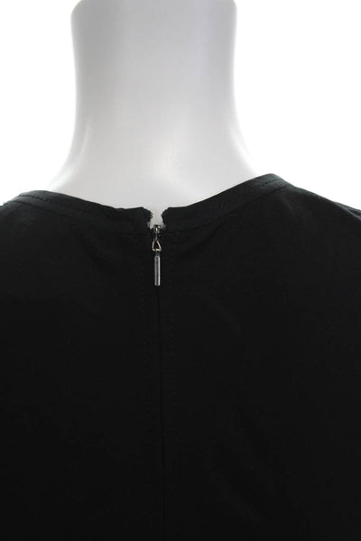 Rebecca Taylor Womens Round Neck Sleeveless A-line Dress Black Size 04